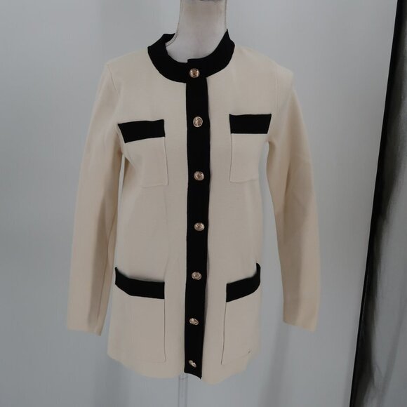 H&M Sweaters - H&M Women's White Black Cardigan Size Small
